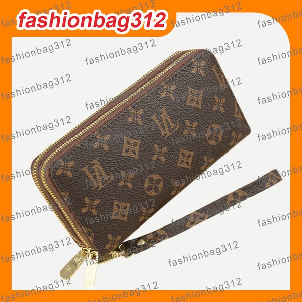 

Designer Wallet Fashionable Double Zipper Large Capacity Women's Wallet 2025 Women's Long Wallet Coin Purse card holder Organizer - Large Capacity Monogram Clutch bag, #1
