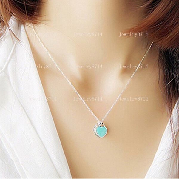 

Pendant Necklaces Stainless Steel high mirror small heart letter necklace 18k rose Gold Silver necklaces Women men Wedding Party love Jewelry never