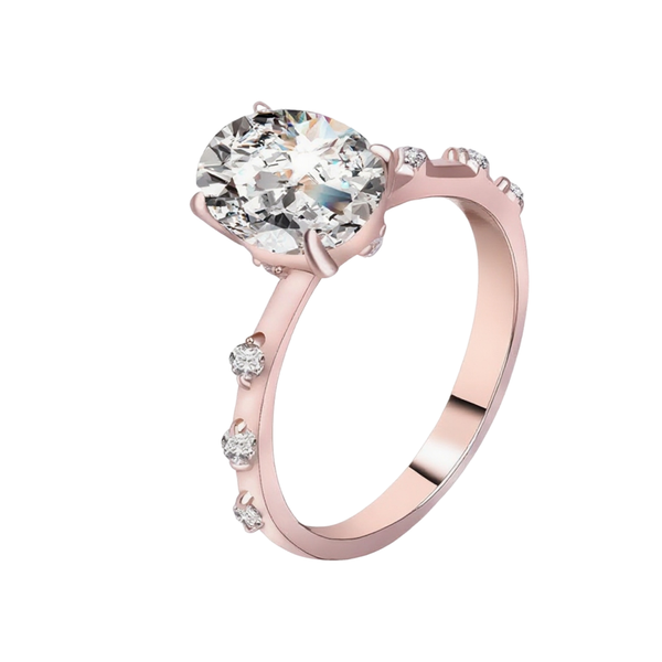 

MT Engagement Wedding Oval Cut Moissanite Ring for Women Fashion 925 Sterling Silver Fine Jewelry Christmas Valentines Gift with GRA