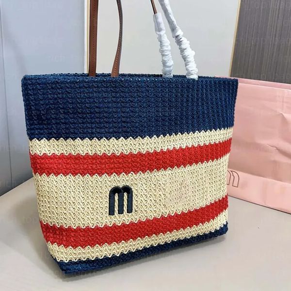 

Beach bags Designer bags Tote bags Luxury bags Straw hat bags Travel shopping bags Large capacity women's handbags Hollow woven monogram shoulder bag, #3