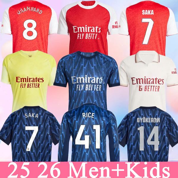 

25 26 SAKA Soccer Jerseys ODEGAARD RICE HAVERTZ NWANERI MARTINELLI Calafiori NKETIAH SALIBA TROSSARD JESUS Football Shirt Kids Child Training Kit uniform shirts, Orange
