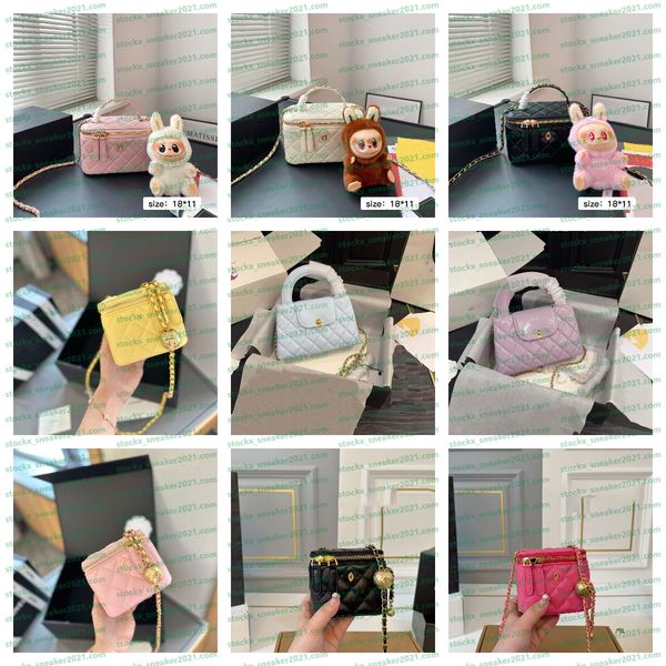 

Ladies' Fashionable Makeup Bag Designer Bag Classic Diamond Patterned Shoulder Bag Solid Color Chain Bag Simple, Bag 5