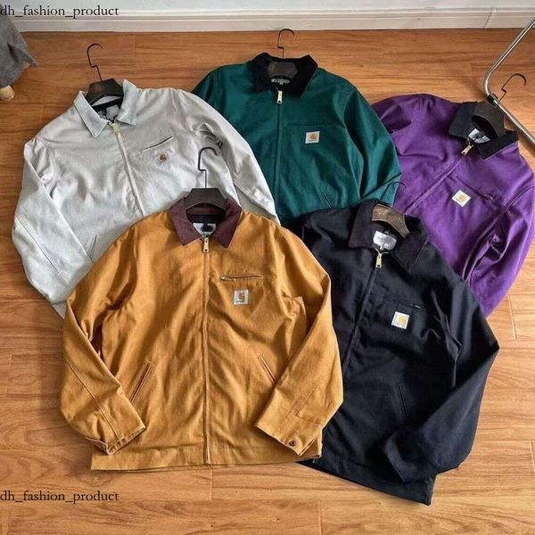 

Carrharts Jacket High Quality 25Fw Designer Vintage Washed Canvas Fashion Brand Detroit Casual Loose Outwear Coats Work Clothes carharttlies bdg 18f, Tripod clip - khaki