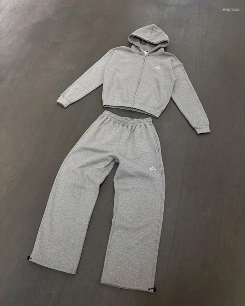 

Men's Tracksuits Europe And The United States High Street Men Suit Vintage Embroidery Design Zipper Hoodie Casual Loose Sportswear, A1