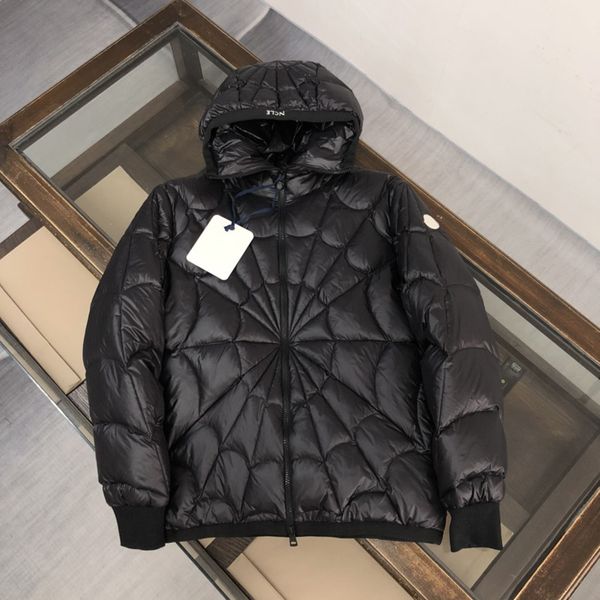 

Men's Down & Parkas Designer Spider web hooded down jacket with 90% filling for warmth and casual down jacket, M1