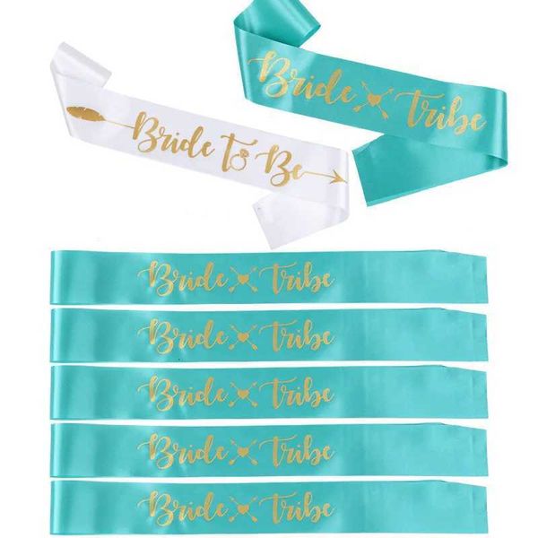 1Set Bride to Be Bride Tribe Sash for Wedding Bridal Shower Decoration Bridesmaids Gifts Bachelorette Hen Party Supplies X250813