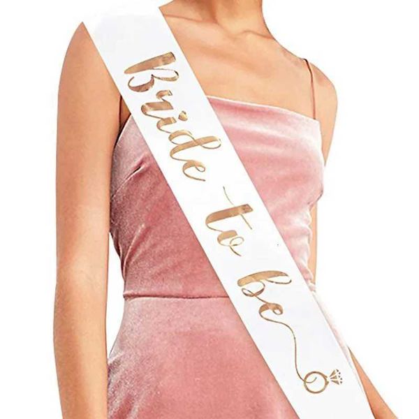ribbon Bride To Be Satin Sash with Diamond Ring Bachelorette Party Sash Hen Party Wedding Decoration Bridal Shower Party Favors X250813
