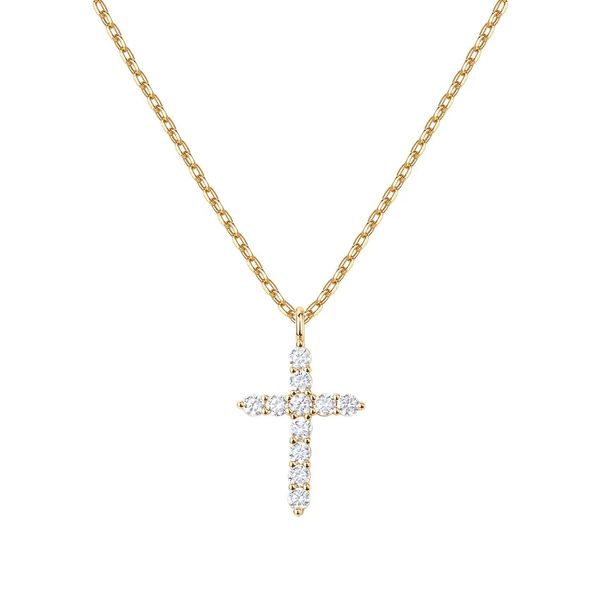 

designer necklace Jewelry Necklaces Pendants Pendant Necklaces Lockets Strands Tennis Chokers Chains Simple Diamond Gold Necklace Faith Cross Jewelry titanium