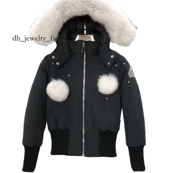 

Moose Down Jacket Men's Fur Collar Parka Winter Waterproof White Duck Coat Cloak Doudoune Men And Women Casual Knuckle 184, Clear