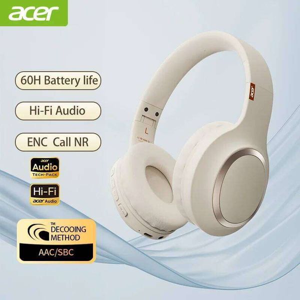Acer Wireless Headphone Noise Canceling Hi-Res Spatial Audio Earphone With LDAC Bluetooth 5.3 Over Ear Headset Ohr300