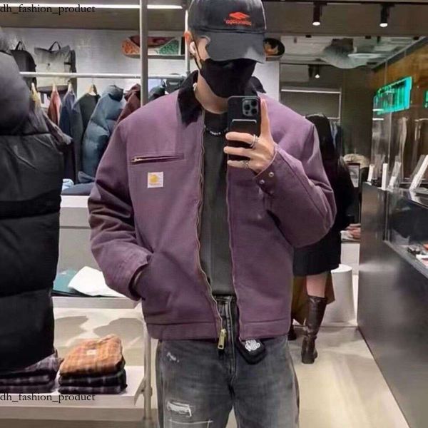 

Carrharts Jacket High Quality 25Fw Designer Vintage Washed Canvas Fashion Brand Detroit Casual Loose Outwear Coats Work Clothes carharttlies bdg 108, Tripod clip - khaki