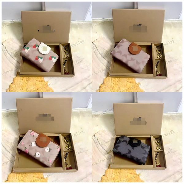 

Designer Money Clips Womens with Keychain Zipper Card Bag Women's Wallet With Box Birthday Gift Christmas Gifts