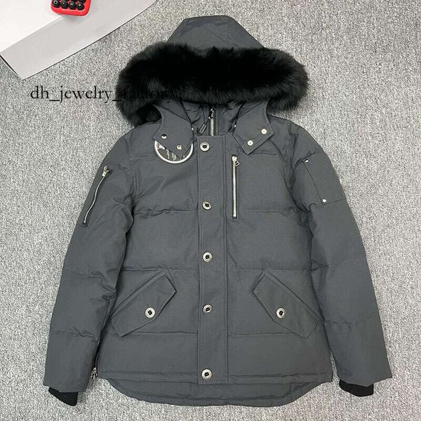 

Moose Down Jacket Men's Fur Collar Parka Winter Waterproof White Duck Coat Cloak Doudoune Men And Women Casual Knuckle a1a, Olive