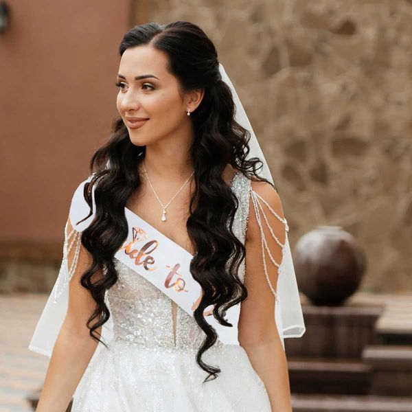 Bridal Shower Satin Sash Bride To Be Party Gift Wedding Supplies Bachelorette Party Decoration Girl Hen Party Photo Props X2508131