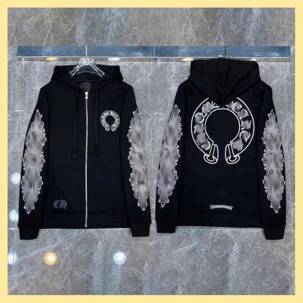 

Designer Mens Hoodies Chrome sweatshirts long sleevPullover cardigan Jacket Hooded High street Letter prints for women men Top zip up hoodies goodclothes, Yellow