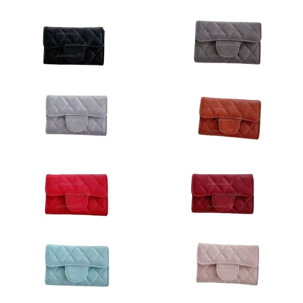 

Genuine Leather Designer wallet Luxury wallet women card holder porte carte high-quality card holder new trendy clipgenuine leather texture Purse small coin purse, Color10