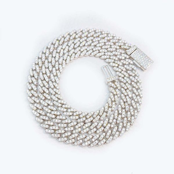 Cuban Link Chain Necklace Designer For Women Thicker Gold Electro plating 1 Row CZ Diamond Moissanite Chain Bracelet 6mm Width Men Luxury Jewelry Woman Gift