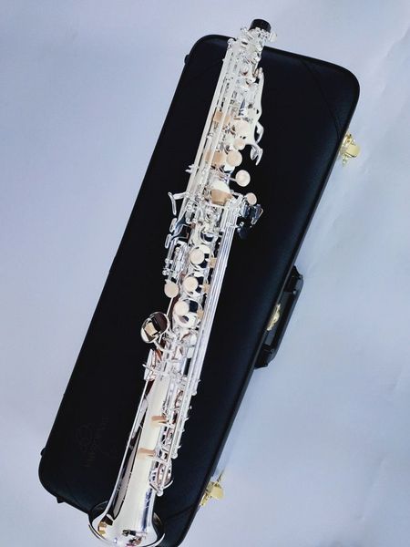 High Quality Japan S-991 B flat Soprano Saxophone Musical Instruments Sax Brass Silver-plated With Mouthpiece Accessories