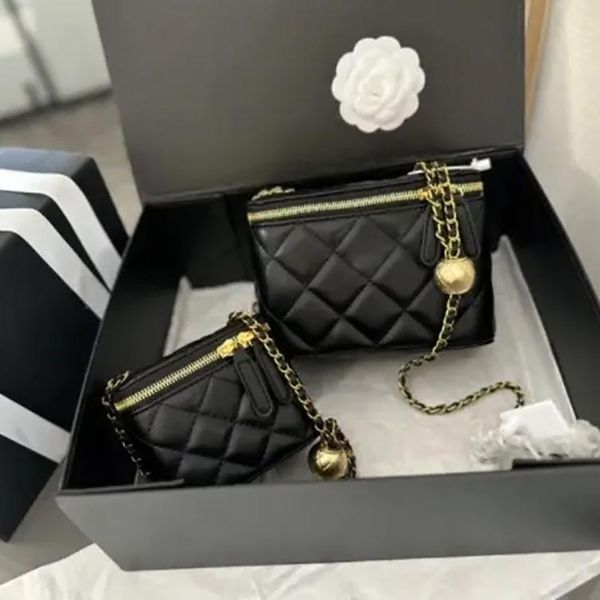 

Designer Bag Makeup Bag Luxury Cosmetic bag High Quality Women's Handbag Purse Cowhide travel Storage Bag Toiletry Bag Mini Brown vanity bag, #1