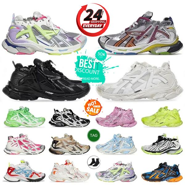 

Designer Casual Shoes Track Runners 7 7.0 Paris Sneakers Triple White Black Pink Grey Beige Sneakers Mens Womens Trainers Tennis Shoes, Blue