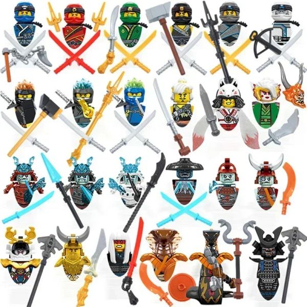 Mini Building Blocks Action Doll Mini City Figures Girls Soldiers Superheros Ninja Snake Robot Movie Characters Gifts For Kids