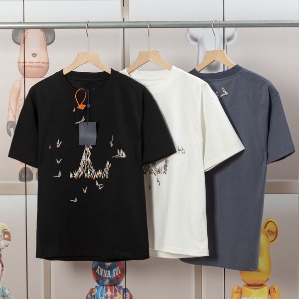 

High quality designer men's T-shirt polo shirt men's T-shirt classic plaid top plaid round neck short sleeved shirt, B1