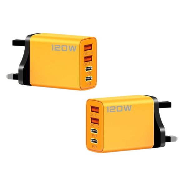 highspeed quick charge 3 0 pd 120w quad usb port wall charger with variable voltages
