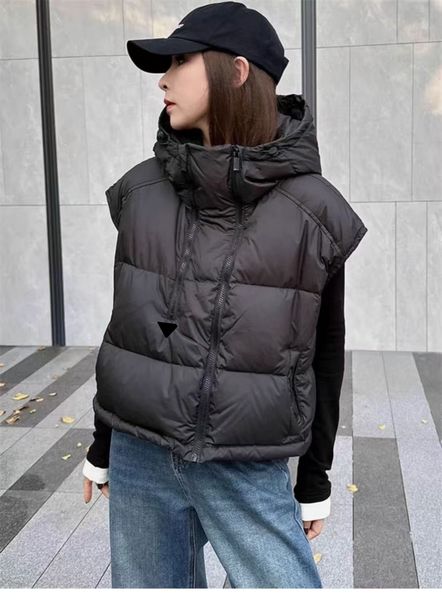 

Designer women's vest fluffy down jacket brand sleeveless jacket fashionable and simple top jacket slim fit S-XL, P7
