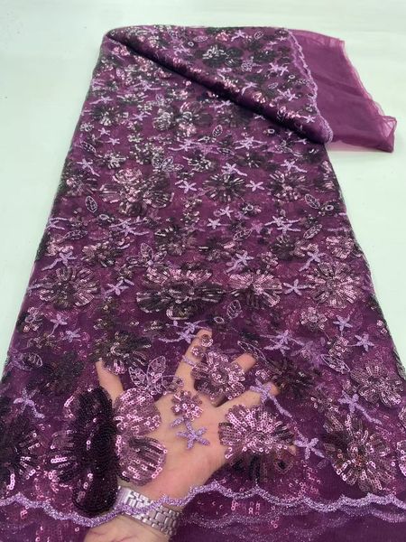 

Floral Sequin Mesh Fabric Embellished Lace Fabric Elegant for Evening Dresses Party Outfits