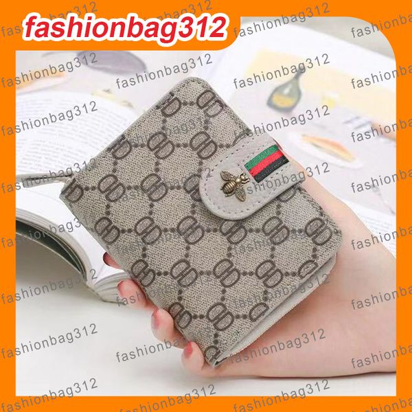 

Wallet Luxury card holder Designer Wallet for Women Short Zipper Small Coin Purse Organizer Wallets Passport Checkbook Credit Card Business Card two folds Fold Over, #1