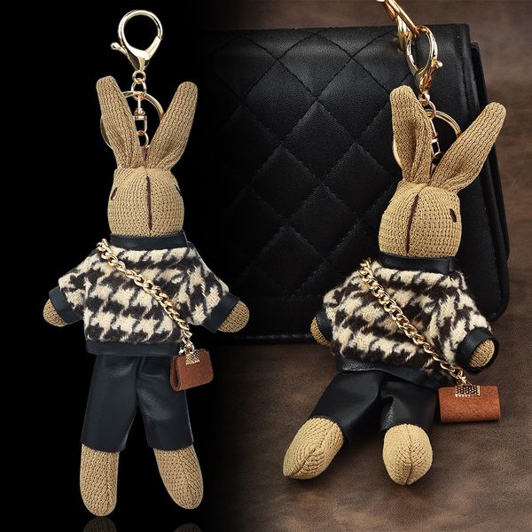 

Rabbit figurine - Wish-fulfilling rabbit - Little rabbit book bag - Bag charm - Hanger for mobile phone - Keychain for women's plush toy
