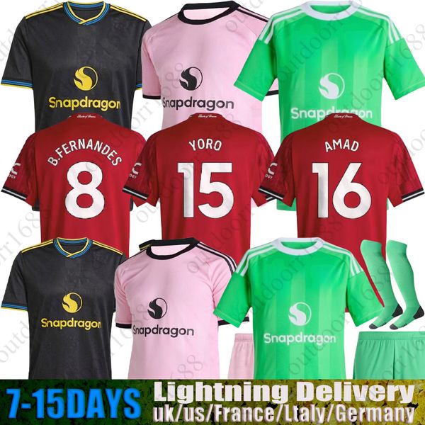 2025 2026 MAN CUNHA Soccer Jersey AMAD GARNACHO SESKO MAINOO MOUNT unted football shirt MARTINEZ FERNANDES YORO UNTED CASEMIRO MBEUMO Kids Child kit unitedjersey