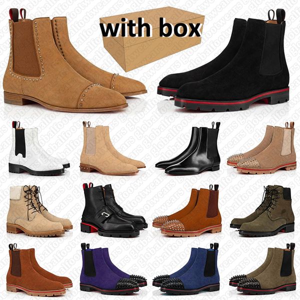 Boots with box designer for men women snow boots design leather boots waterproof premium half boots