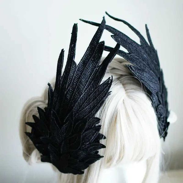 Feather Angel Wing Hair Clips Lolita Barrette Hairpin Lolita Anime Cosplay Hair Accessories Anime Halloween Black White Headwear Z250815