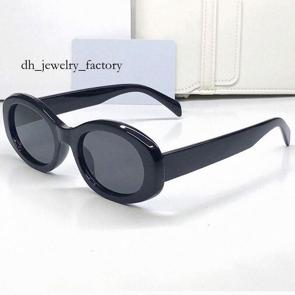 

DHcollections10A Womens Designer Sunglasses Retro Small Round Frame Arc de 40235 Oval Frame Sunglasses for Women Metal Mirror Legs Green Lens Fashion Luxury Men 044