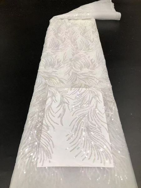 

Chic Sequined Floral Patterned French Lace Perfect for Bridal Gowns & Evening Wear
