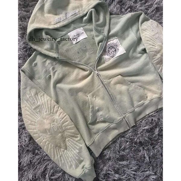 

Men's Hoodies Harajuku Gothic Zipper Hoodie Y2k Letter Embroidered Spliced Sweater High Street Punk Clothing Loose Vintage Top Sweatshirt 7c0, Sky blue