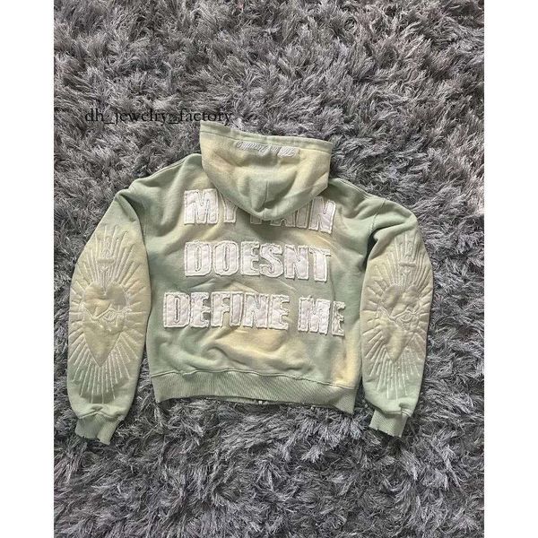 

Men's Hoodies Harajuku Gothic Zipper Hoodie Y2k Letter Embroidered Spliced Sweater High Street Punk Clothing Loose Vintage Top Sweatshirt 3e2, Sky blue