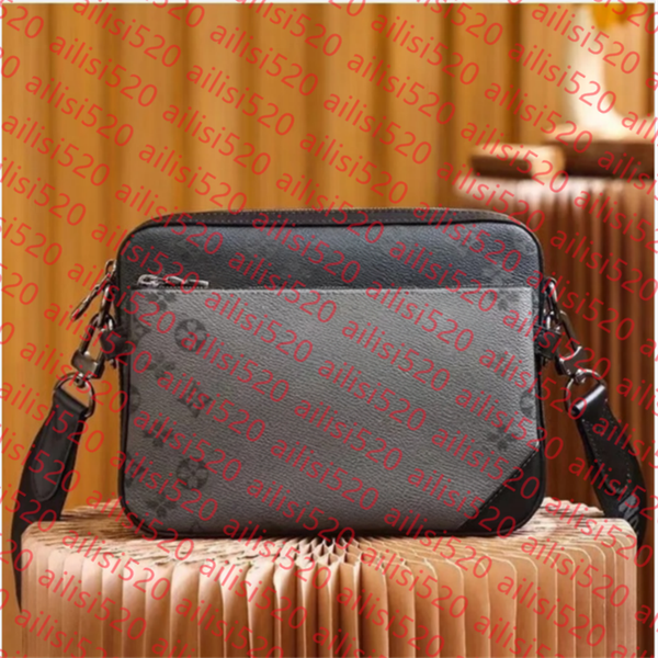 

Handbags Men Leather TRIO Messenger Bags Luxury Shoulder Bag Make up Bag Designer Handbag Tote Man's bag backpack purse tote bag, 14#