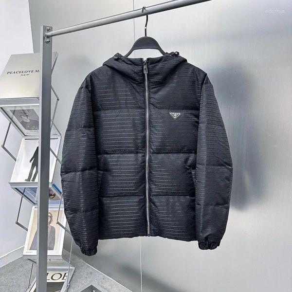 

Men' Down Winter Warm Jacket Hooded, Black