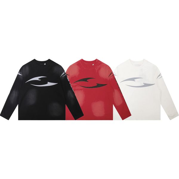 Fashion Men's Long Sleeve Print T shirts Men's Casual Tops Sweatshirt T-shirt Star Flame Shirt 32296 S-XL