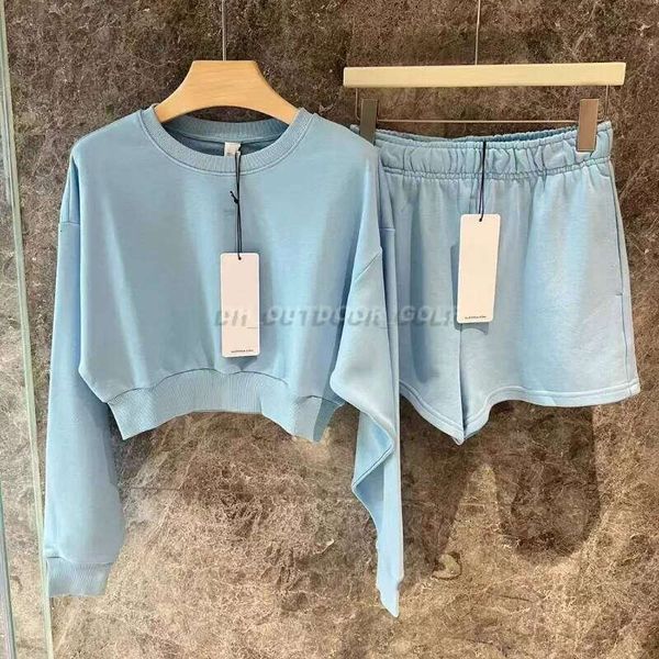 

Designer Yoga Set Cropped Sweatshirts And Shorts Crew Neck Pullover Womens Short Tracksuit City Jogger Sportswear Gym sportswear set lululysbag 62c, Socks