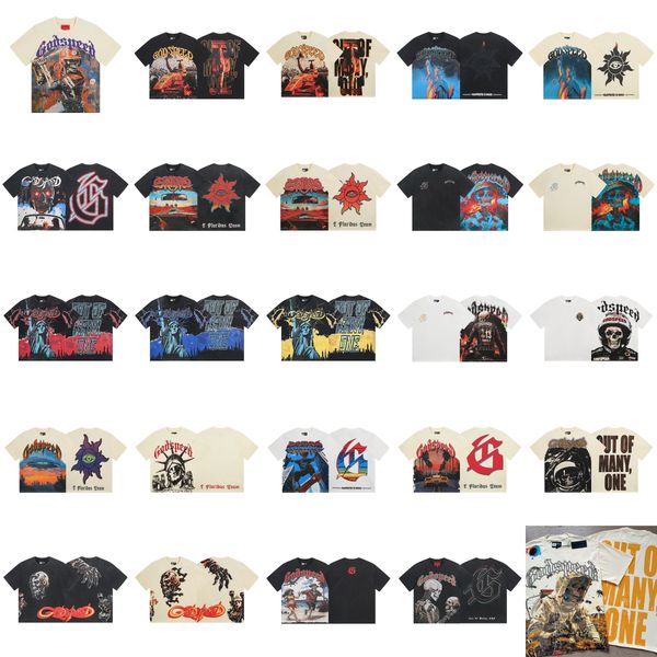 Fashion Men's Print T-shirt Casual Men's Hip Hop T shirt Print Short Sleeve T Shirts S-XL