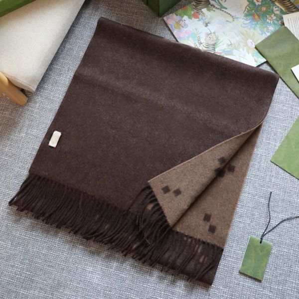 

Classic Plaid Women Man Designer Fashion Scarf Cashmere Scarves For Winter Warm Womens and mens Long Luxury Wraps, Gold