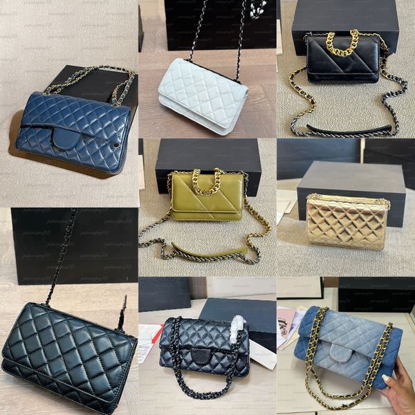 

Top-quality Designer bags Luxury Bag sling bag Classic Flap Leather Handbags Chain bag Shoulder Bag sac de luxe leather small square bag women's crossbody bag, Black