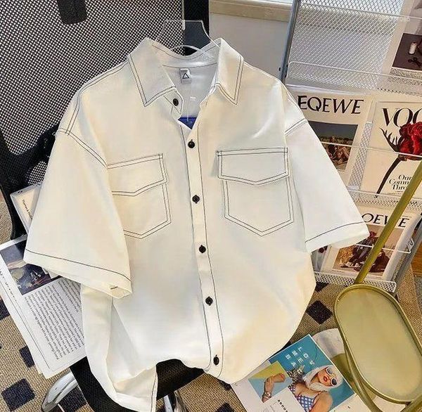 

Men's T Shirts Hip Hop Retro Summer Men And Women Trendy Personalized Simple Couple Loose Relaxed Short Sleeves Harajuku Top, Black