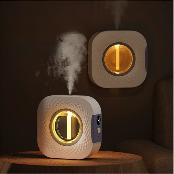 

Square Shape Wall Mounted Desktop DualUse Aroma Diffuser Fast Spraying Fragrance Essential Oil With Water Aromatherapy Air Freshener Device Long Lasting Fragrant