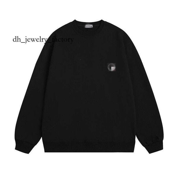 

Stone hoodies Classic Chest Embroidered Badge Logo Round Neck Long Sleeve Hoodie Men's and women's hoodies f82, Dark gray