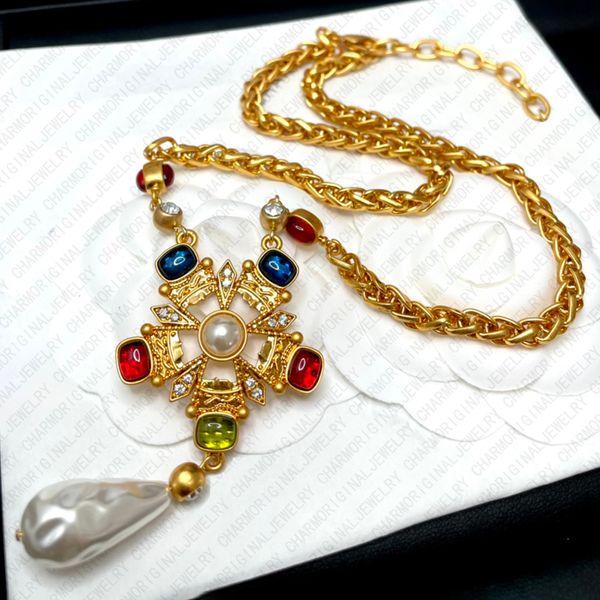 

Exquisite Antique Style Necklace and Necklaces Chain Link Jewelry Jewellery Pendant Colorful Gemstone Luxury Gift Creative Design High End Craftsmanship