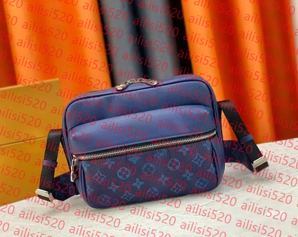 

fashion trio outdoor Designer Fastline Messenger Men's Shoulder bag Brand Leather Purse Man Handbag Fashion Classic crossbody black